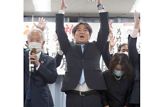 栗東市長選　竹村氏が初当選