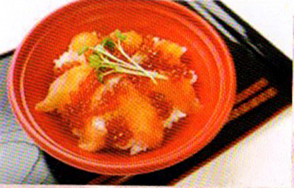 びわサーモン丼が食べれる　さめがい冬まつり