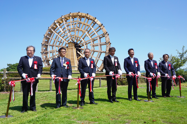 3代目水車回りだす 能登川水車とカヌーランド整備完了