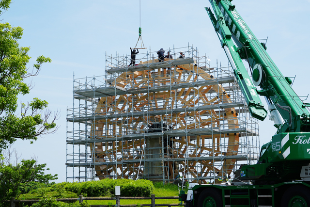 ３代目 完成間近　能登川水車とカヌーランド