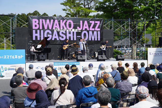 びわこジャズ東近江、まちなかに軽快な音色