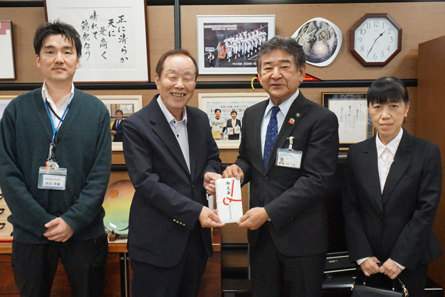 長峰自治会連合会が義援金50万円を寄付