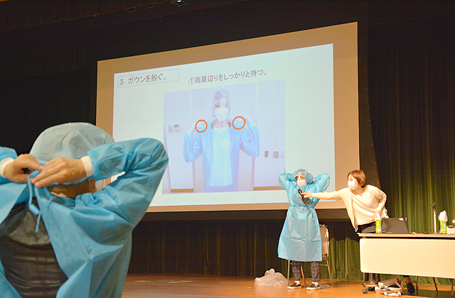 濃厚接触者を出さないために 介護施設従事者対象に社協が研修会