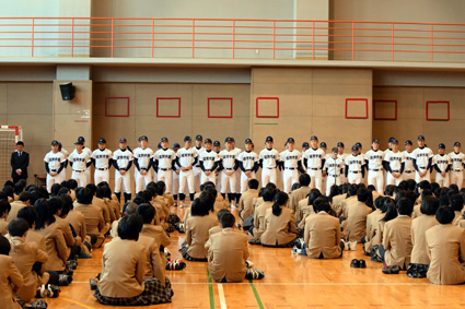 センバツ、きょう開幕　滋賀学園高校　壮行会