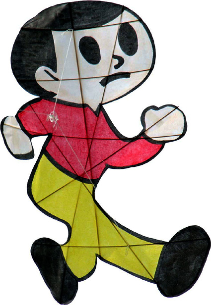 飛び出し坊やの凧を作ろう　親子凧作り教室