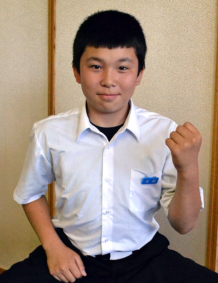日野中1年 池田君 相撲全国大会出場