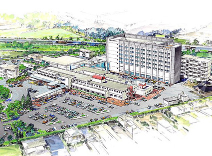 滋賀病院で起工式 7階建ての新病棟建設