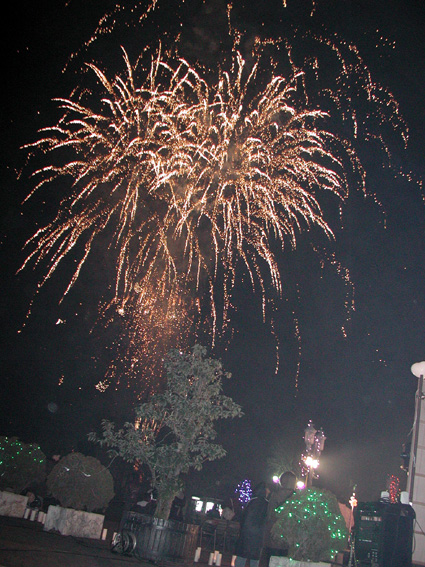 愛東マーガレットステーション 冬空に輝く花火500発