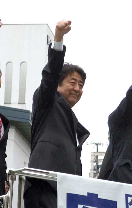 安倍首相が大津市で演説