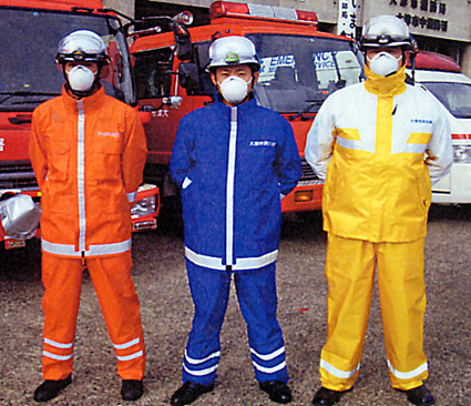 新型インフルエンザ対策で救急活動用感染防止服