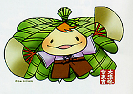 京阪車両電車に登場 大津祭マスコット「ちま吉」