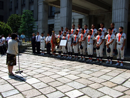 夏の高校野球代表・滋賀学園 嘉田知事「甲子園を沸かせて」