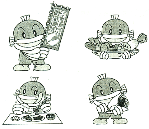 県産農水産物のＰＲに活用を！キャッフィーイラスト登場