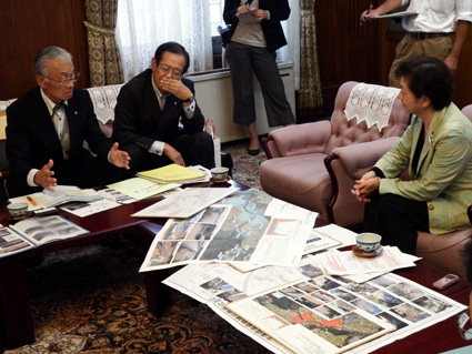 大戸川ダム予定地の下流域住民 ダム早期建設を嘉田知事へ要望