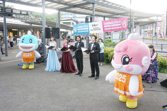 開催500日前 フラッシュモブでＰＲ