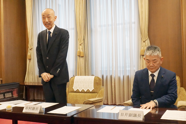 県議会 有村議長・目片副議長 1年間の県議会を振り返り