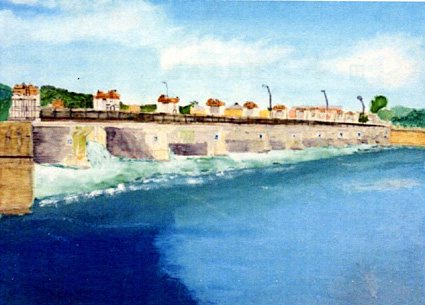 美しい景色絵画で表現