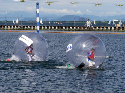 ウォーターボール水上歩行競技を中止