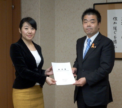 原子力災害　越大津市長が県へ要望