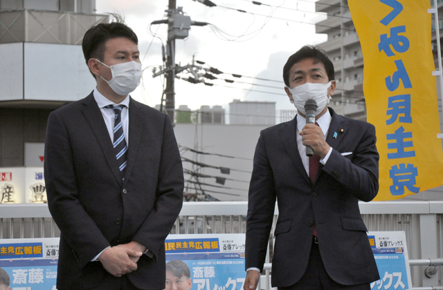 国民民主　玉木代表が大津で街頭演説