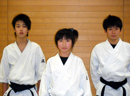 全国中学生空手道選抜大会 荒川道場の３人出場