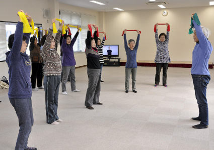 健康で暮らす秘訣 ゴムバンド体操