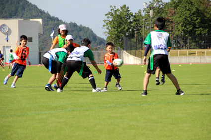 親子でタグラグビー