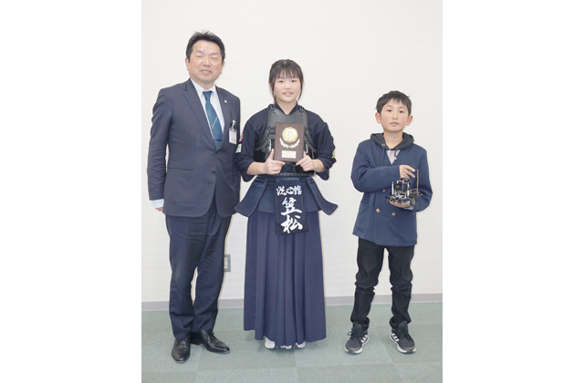 いざ全国大会へ　藤田教育長が激励