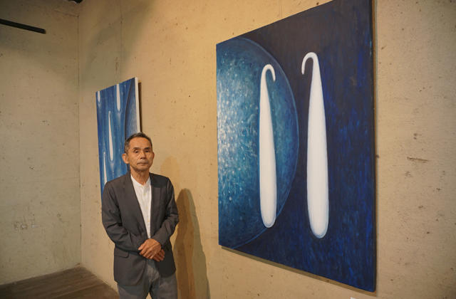 現代美術の志茂文明さん 個展「夜と銀河」