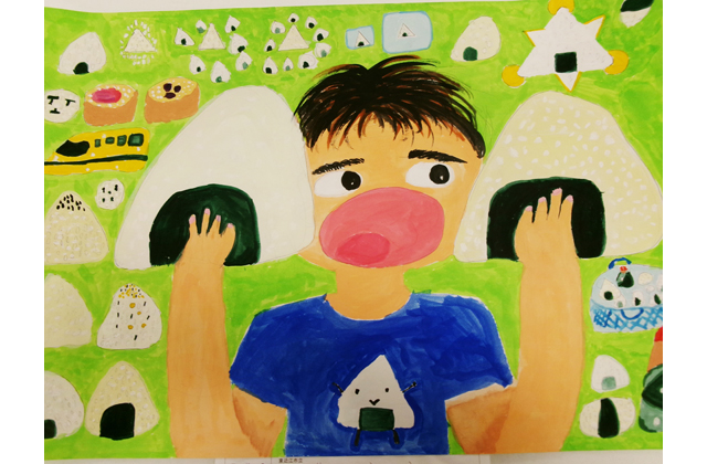 ごはん大好き絵画コンクール 最優秀賞に五個荘小の水野さん