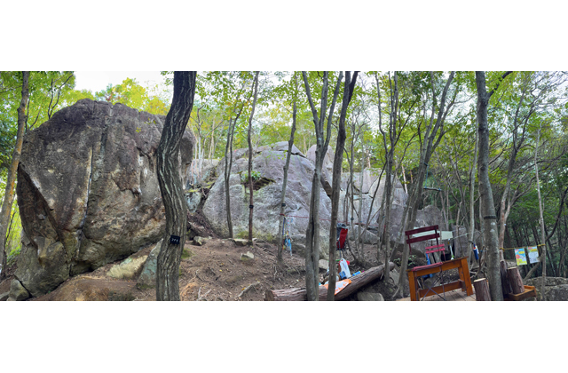 雪野山の岩場「ドラゴン道場」