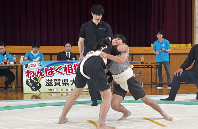 男女優勝者は全国へ わんぱく相撲滋賀県大会