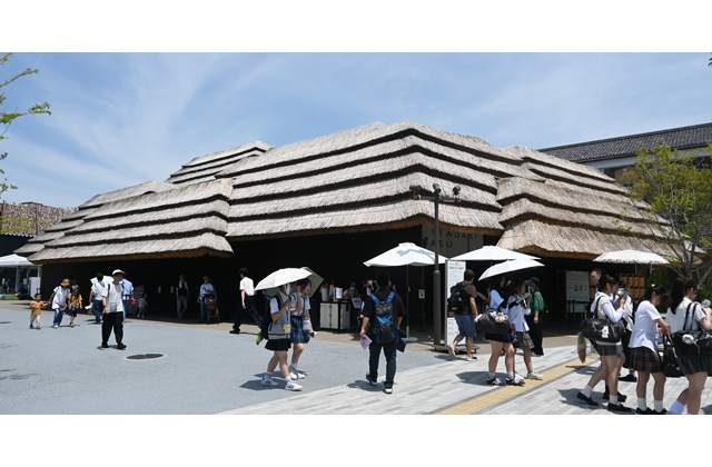 大阪・関西万博リポート（２）建物屋根に西の湖のヨシを使用