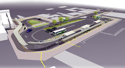 ＪＲ野洲駅南口広場を整備 平成25年までに交通混雑を解消