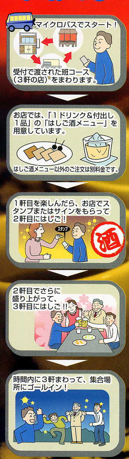 自慢の一品と酒味わって はしご酒スタンプラリー