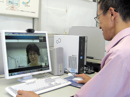 県発明協会 テレビ会議活用した