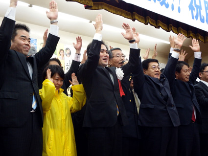 守山市長選　無投票 宮本氏が再選果たす