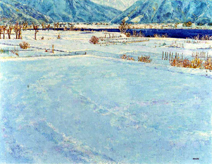 「蒼騎展」の新人賞に長浜市の芳井秀子さん「余呉湖の冬」