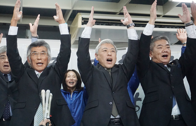 大津市長選挙 佐藤氏が再選果たす