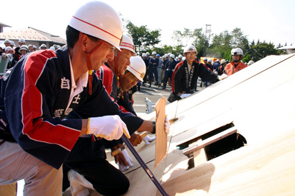大地震発生に備え、全町規模で 自主防災・避難の初動訓練