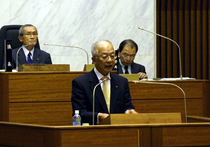 中村功一東近江市長が正式表明　閉会あいさつ「今議会が最後」