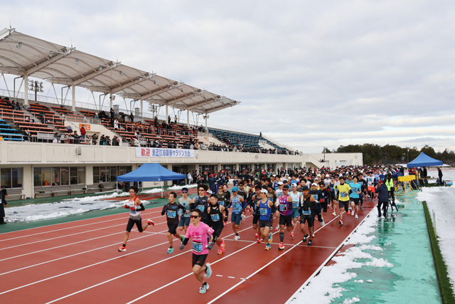 831人が走り初め 東近江市新春マラソン